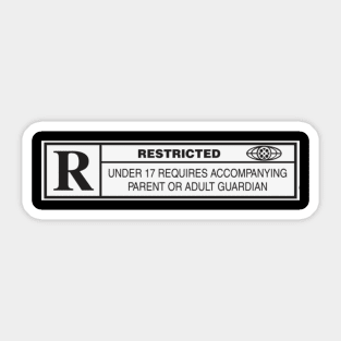 Restricted Rated R Sticker